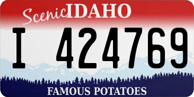 ID license plate I424769