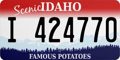 ID license plate I424770