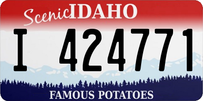ID license plate I424771