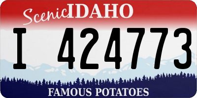 ID license plate I424773
