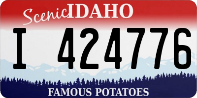 ID license plate I424776