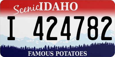 ID license plate I424782