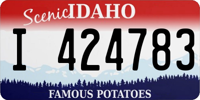 ID license plate I424783