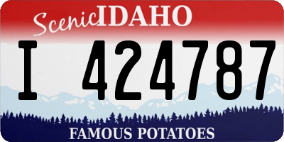 ID license plate I424787
