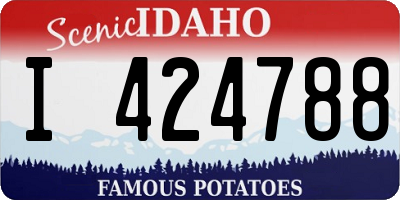 ID license plate I424788