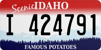 ID license plate I424791