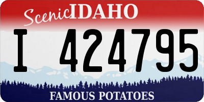 ID license plate I424795