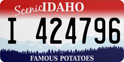 ID license plate I424796