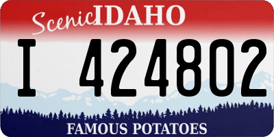 ID license plate I424802