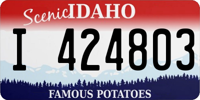 ID license plate I424803
