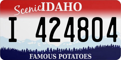 ID license plate I424804