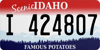 ID license plate I424807
