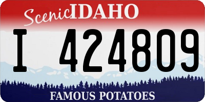 ID license plate I424809