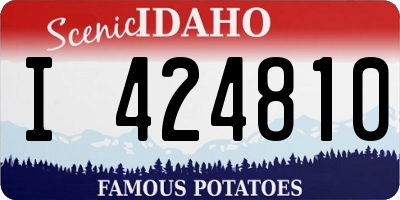 ID license plate I424810