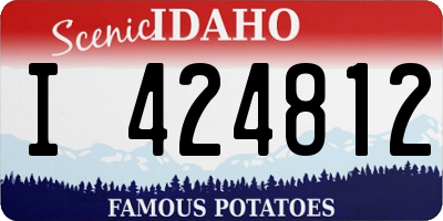 ID license plate I424812
