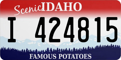 ID license plate I424815