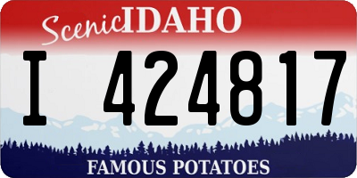 ID license plate I424817