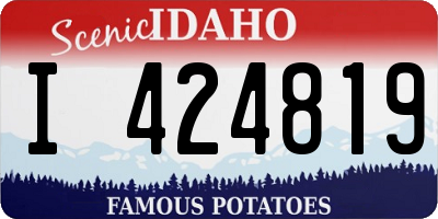 ID license plate I424819