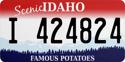 ID license plate I424824