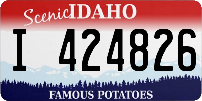 ID license plate I424826