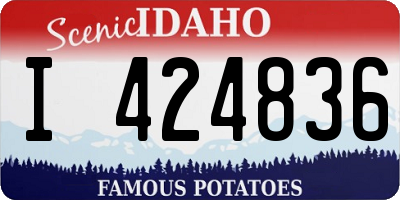 ID license plate I424836