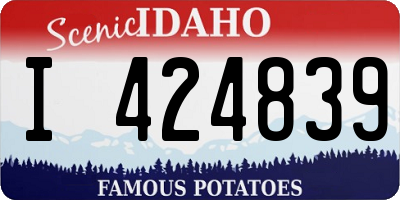 ID license plate I424839