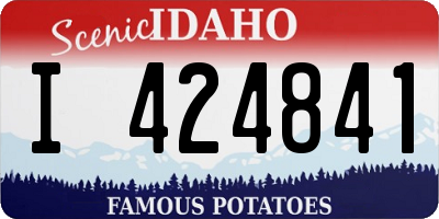 ID license plate I424841