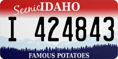 ID license plate I424843