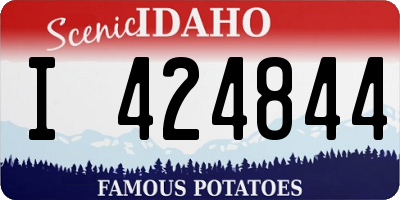 ID license plate I424844