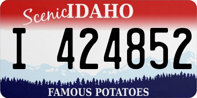 ID license plate I424852