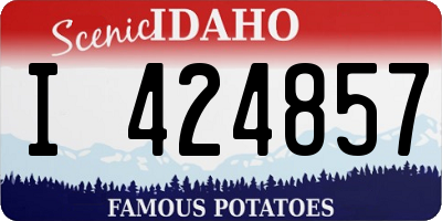 ID license plate I424857