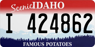 ID license plate I424862
