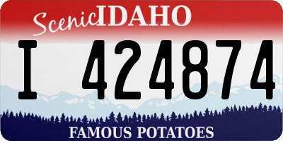 ID license plate I424874