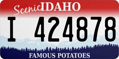 ID license plate I424878
