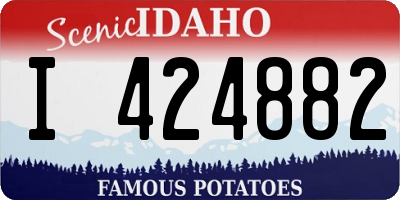 ID license plate I424882