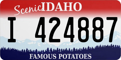 ID license plate I424887