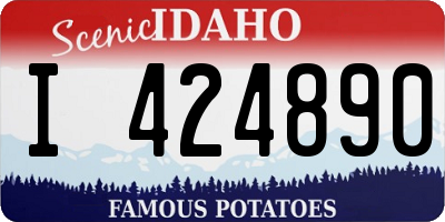 ID license plate I424890