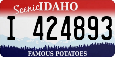 ID license plate I424893