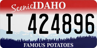 ID license plate I424896