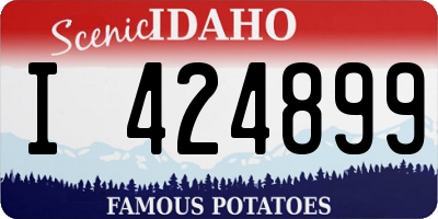ID license plate I424899