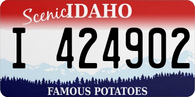 ID license plate I424902