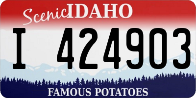 ID license plate I424903