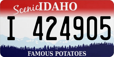 ID license plate I424905