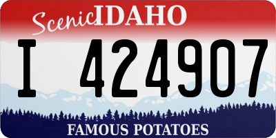ID license plate I424907