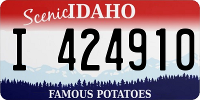 ID license plate I424910