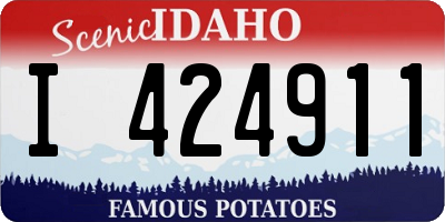 ID license plate I424911