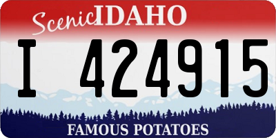 ID license plate I424915