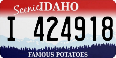 ID license plate I424918