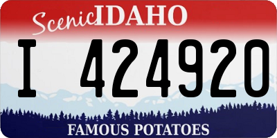 ID license plate I424920