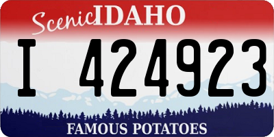 ID license plate I424923